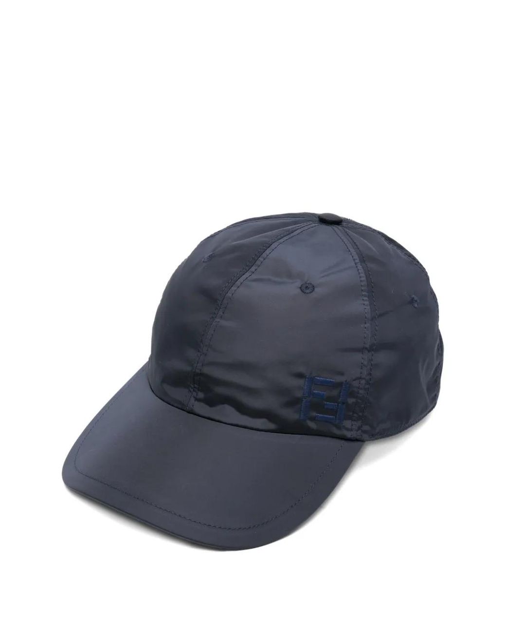 Fendi Blue Ff-Motif Baseball Cap