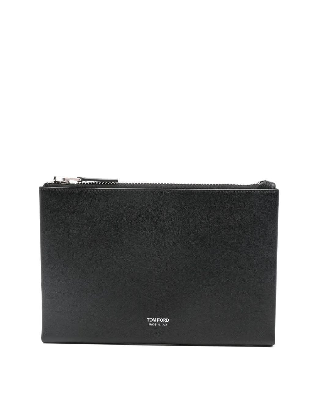 Tom Ford Black Strap-Detail Clutch Bag for men