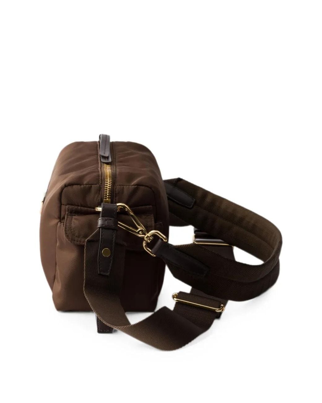 Borsa Tote Con Placca Logo di Prada in Brown