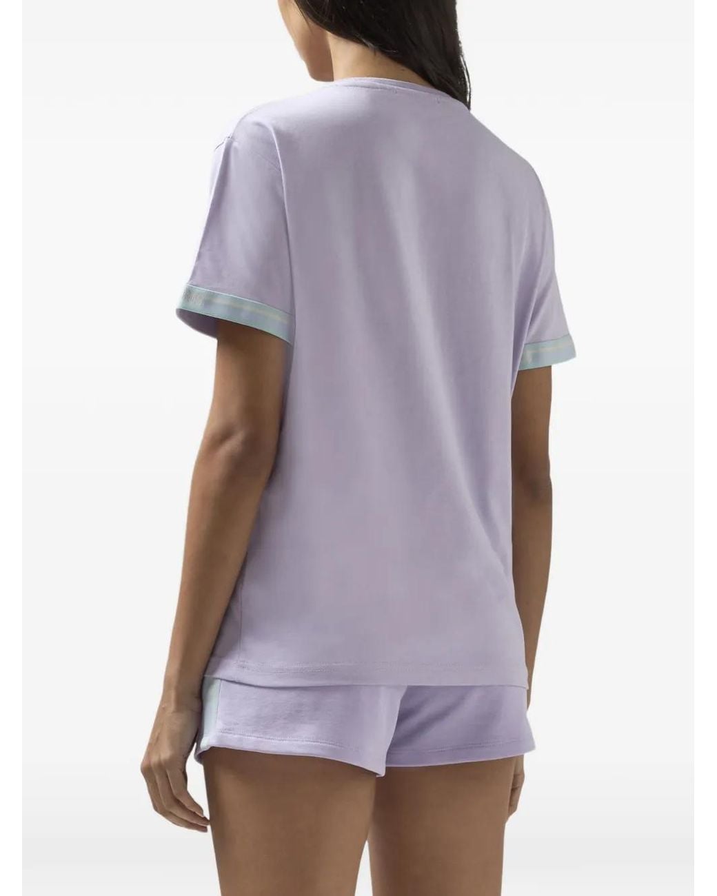 Gcds Purple Crew-Neck T-Shirt