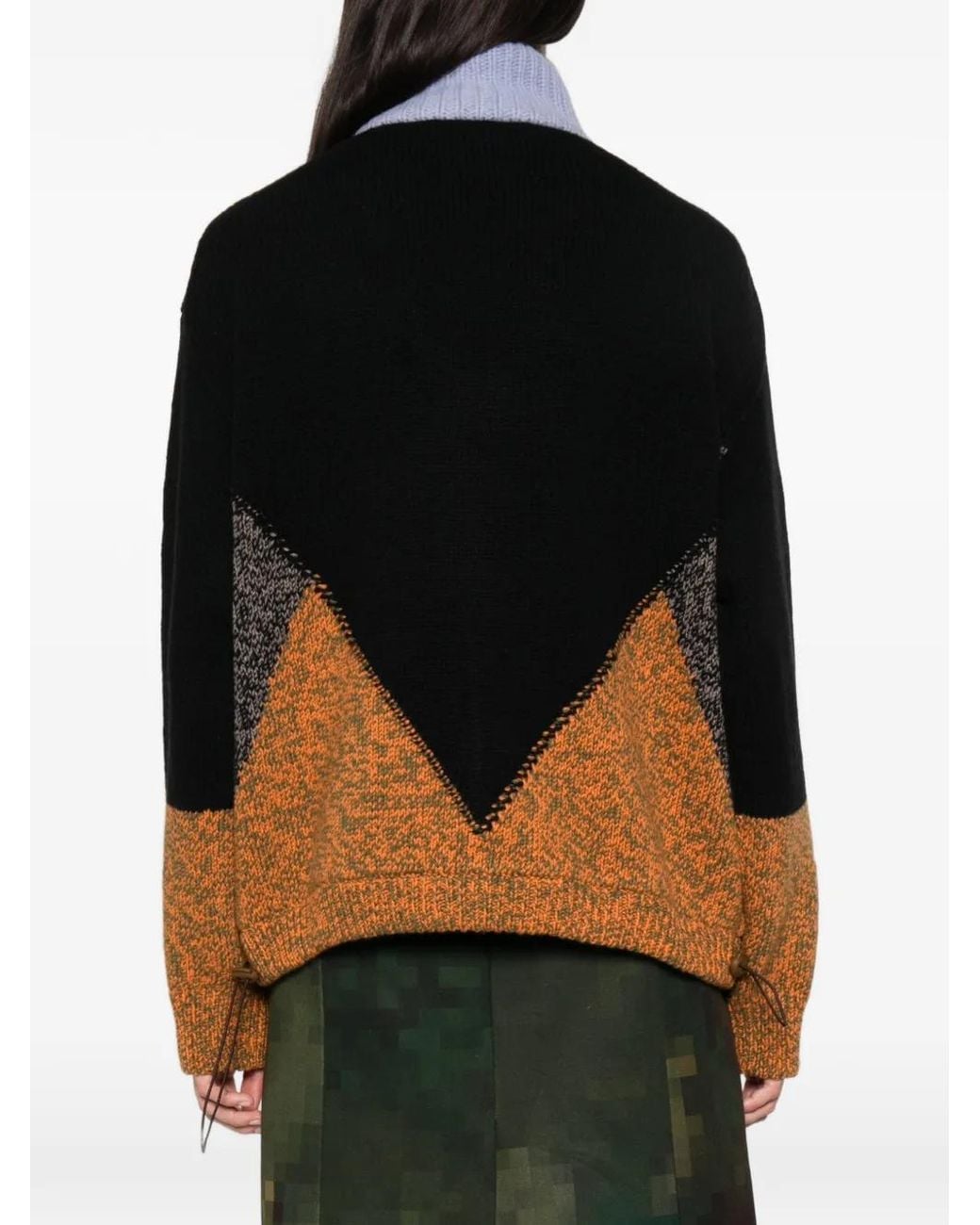 Marni Black Intarsien-Pullover