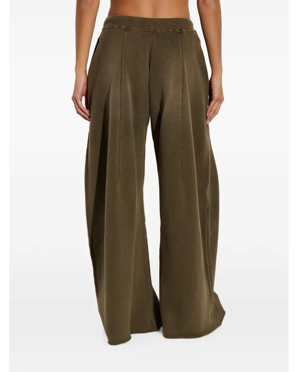 R13 Green Pleated Wide-Leg Track Pants