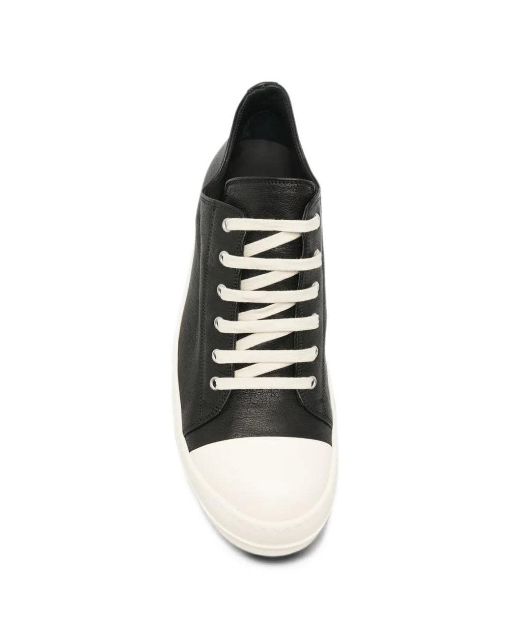Rick Owens Black Leather Sneakers for men