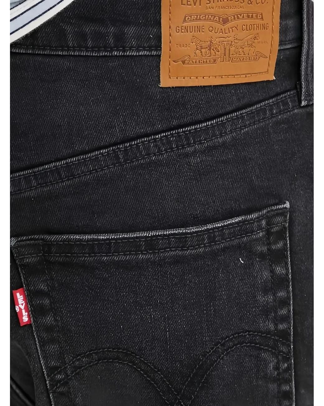 Levi's Black Short À Bords Francs