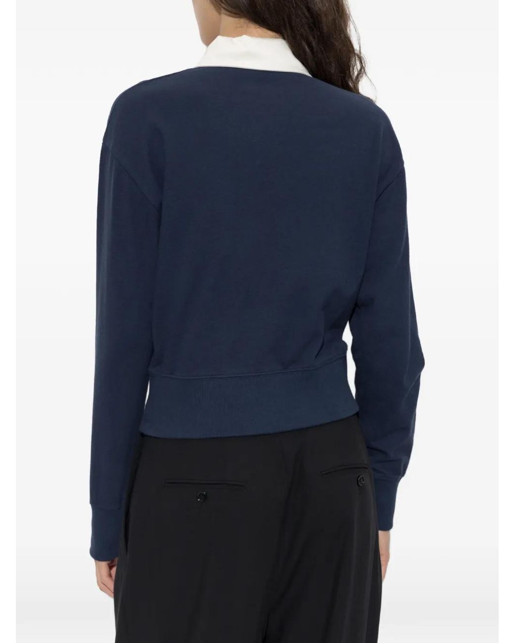 KENZO Blue Polo Varsity À Logo Brodé