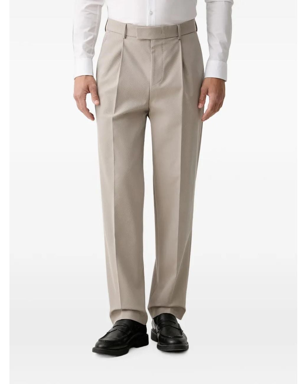 Joop! Natural Double-Breasted Peak-Lapel Suit for men
