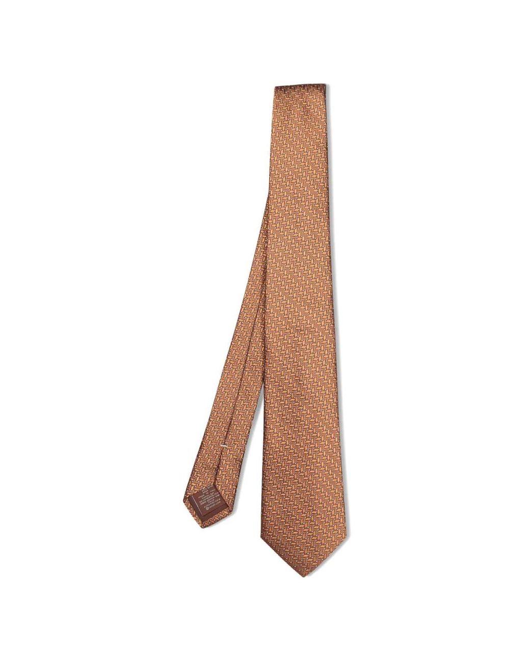 Canali White Geometric-Pattern Tie for men