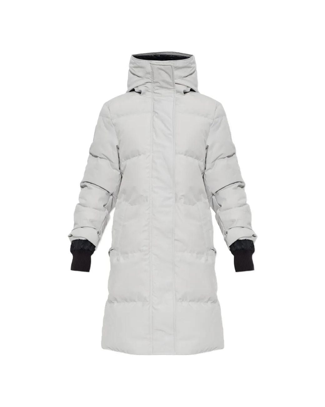 Canada Goose White Louise Hooded Parka Coat