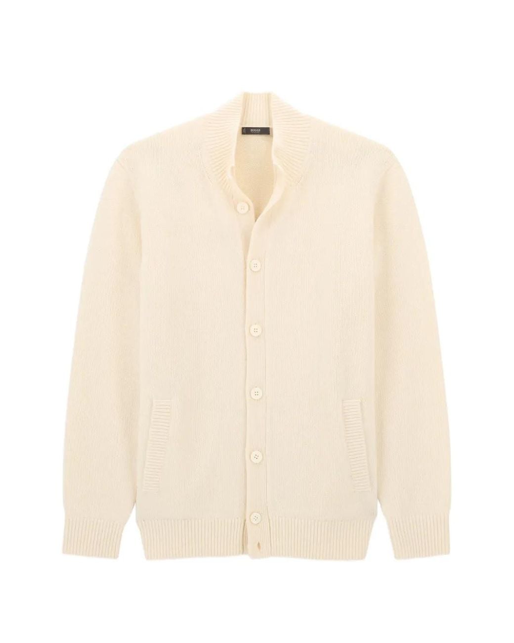 Boggi Natural Cardigan Roll-Neck Jumper for men