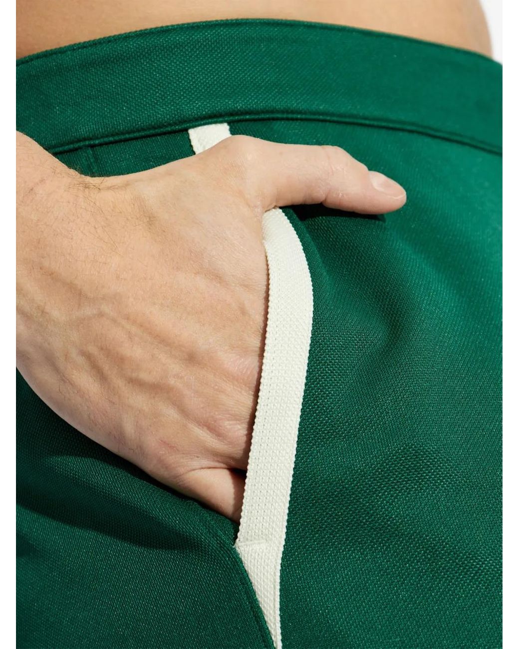 Adidas Green Straight-Leg Trousers for men