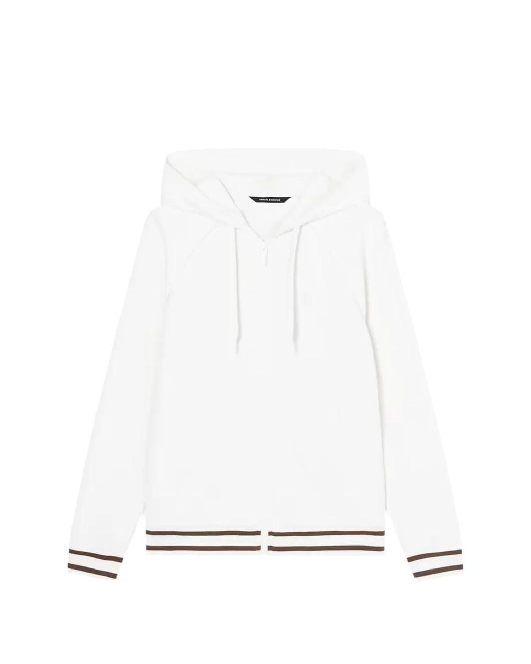 ARMANI EXCHANGE White Stripe-Trim Hoodie