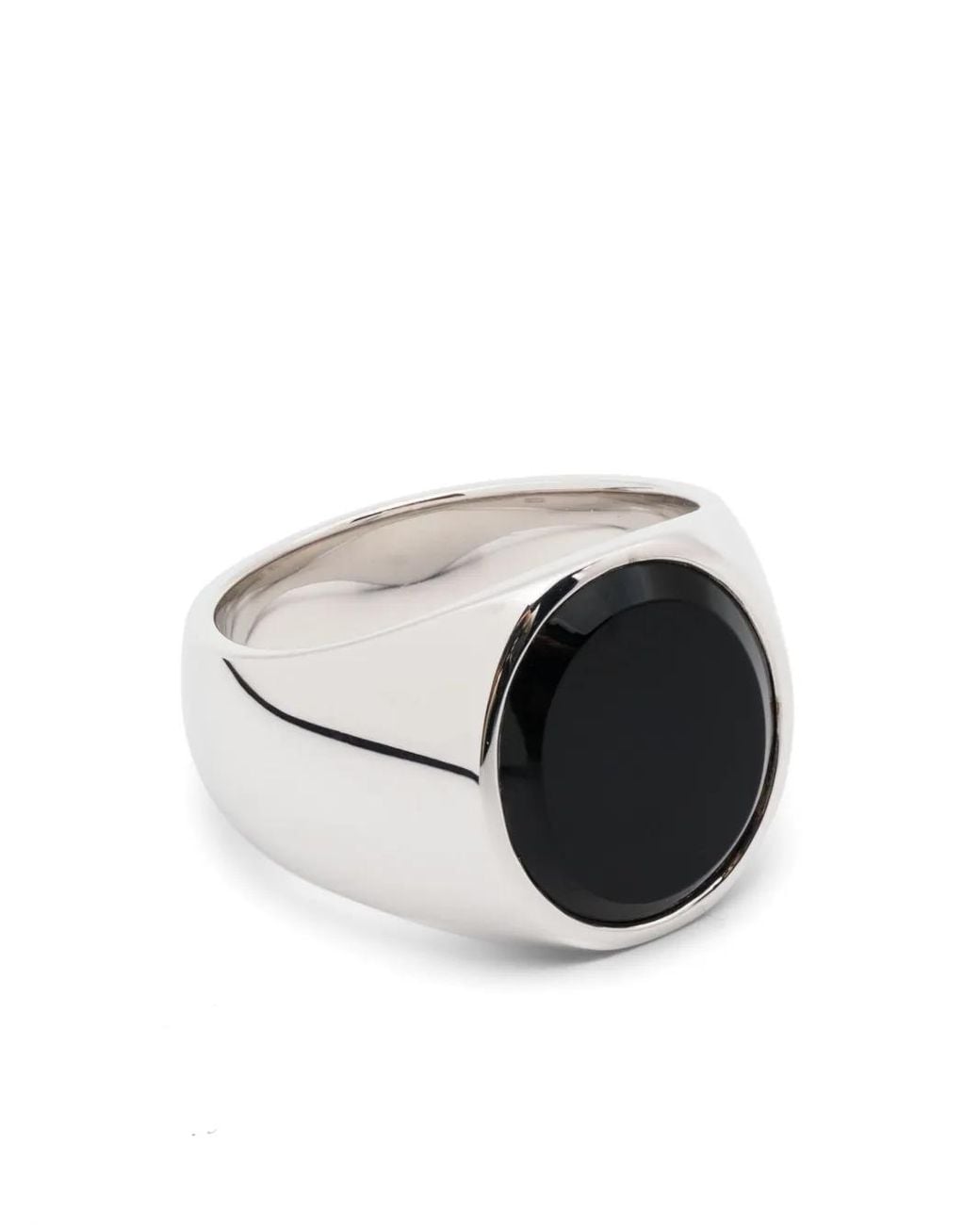 Tom Wood Black Oval Polished Onyx Ring
