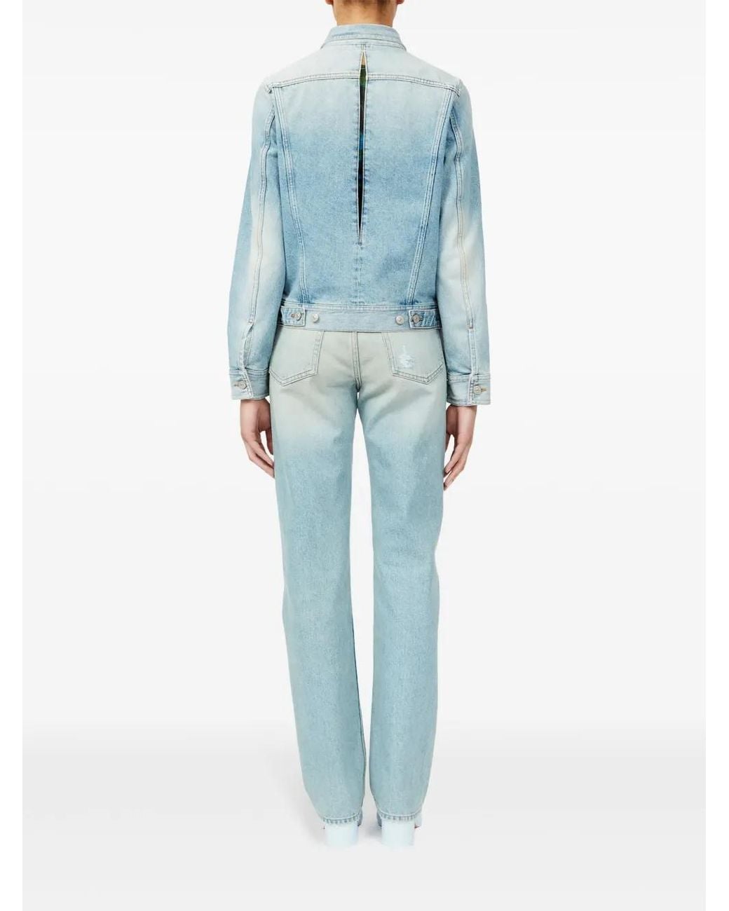 MM6 by Maison Margiela Blue Cut-Out Jacket