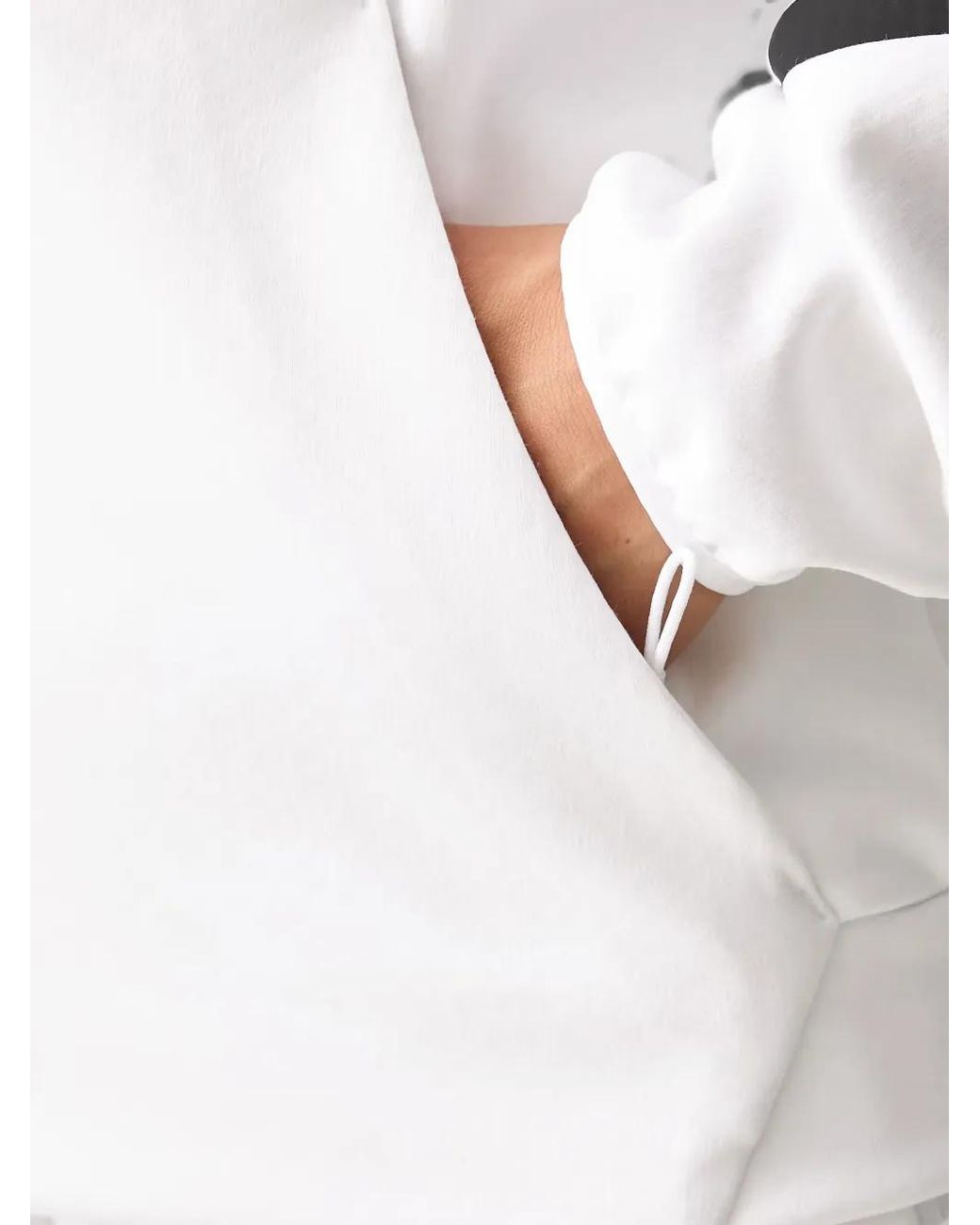 Adidas White Logo-Print Zip-Up Hoodie