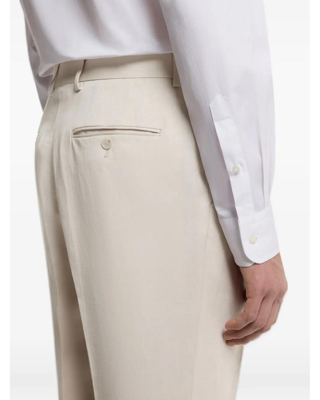 Boss Straight Broek in het White voor heren