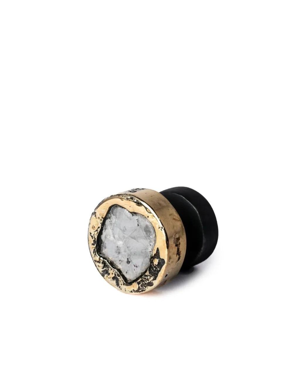Parts Of 4 Metallic Diamond-Detail Stud Earring