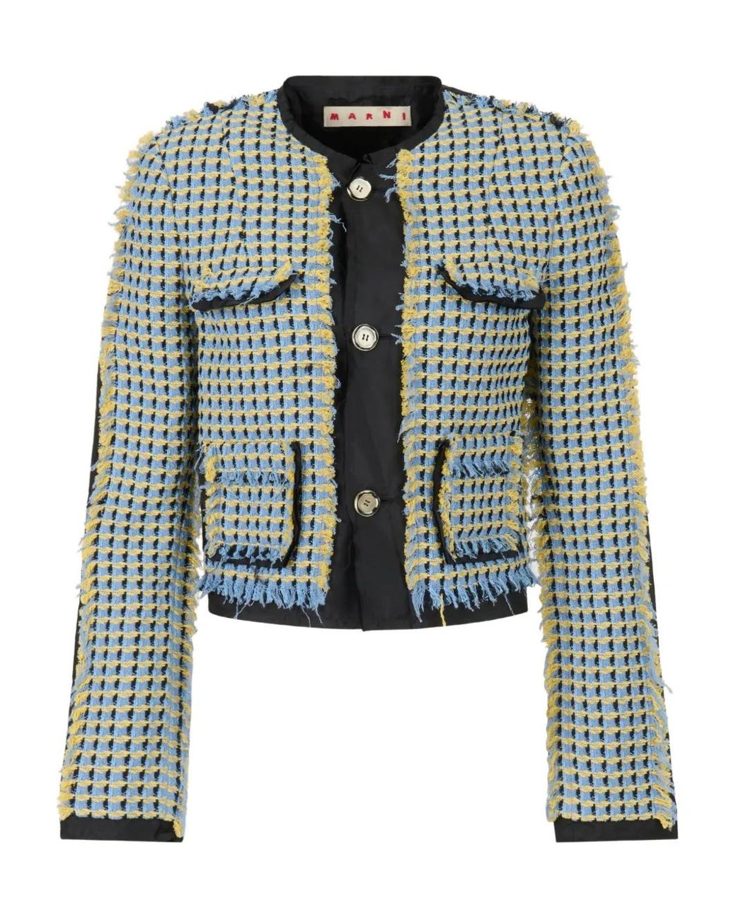 Marni Green Cotton Tweed-Effect Baby Jacket