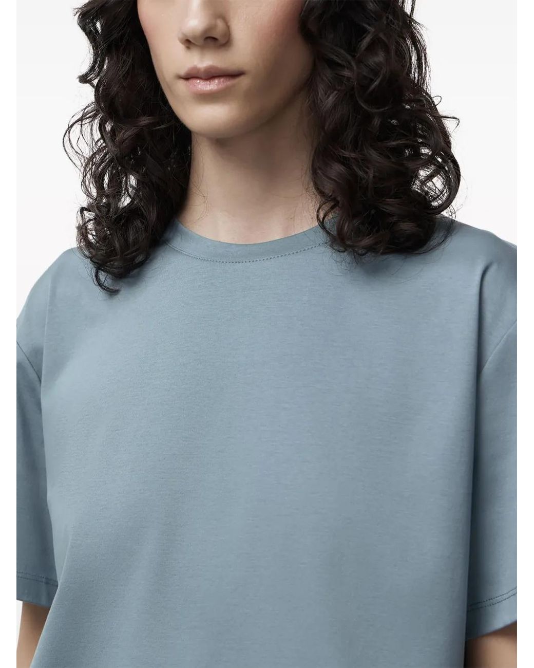 12 STOREEZ Blue Round-Neck Cotton T-Shirt