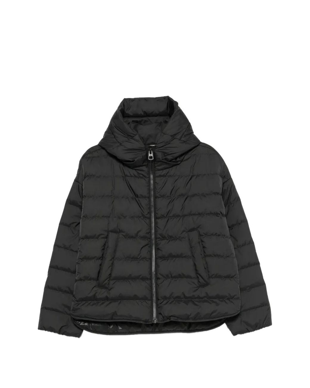 Marc O' Polo Black Quilted Hooded Jacket