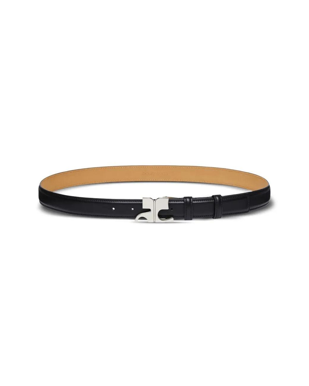 Courreges Black Narrow Belt
