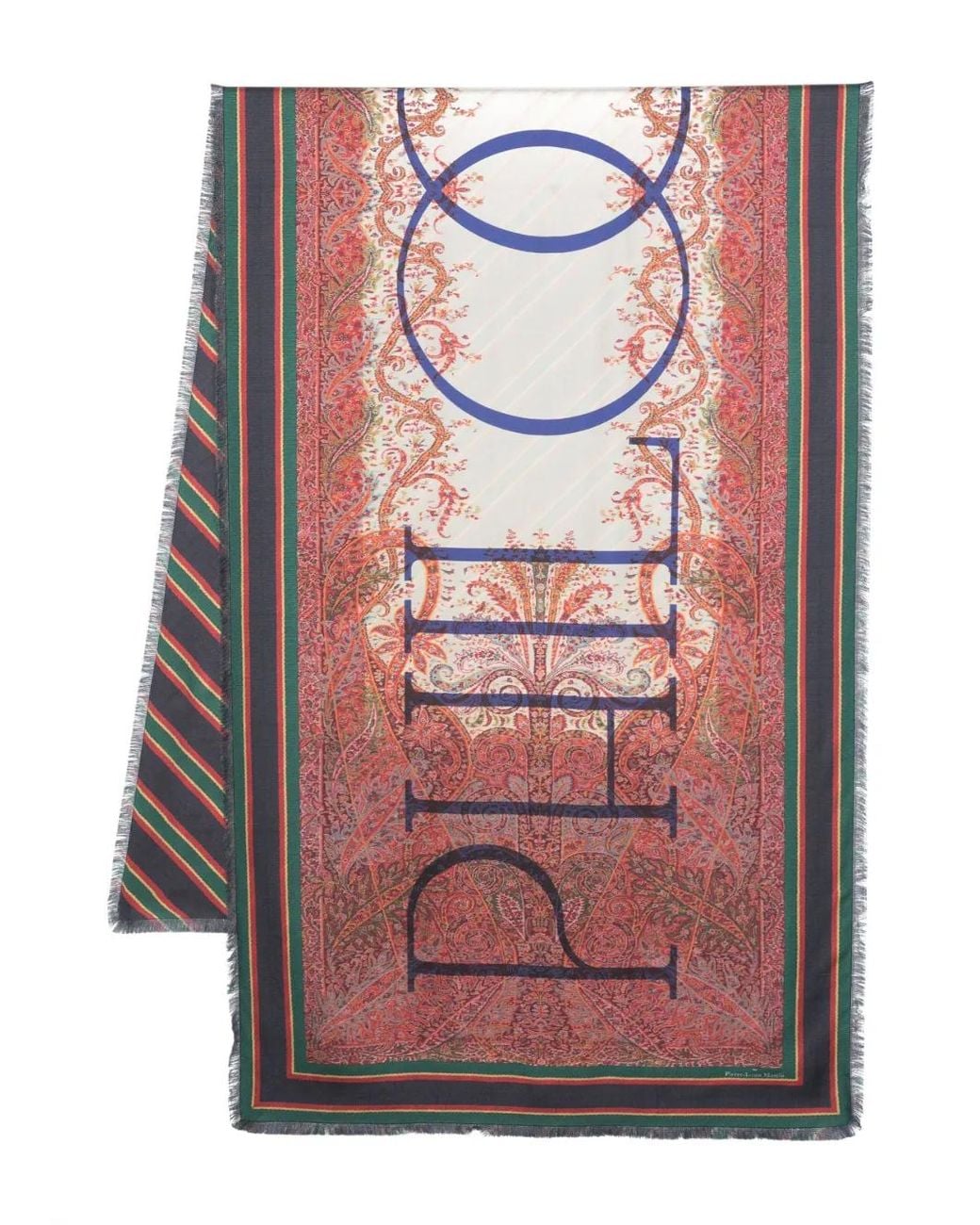 Pierre Louis Mascia Pink Graphic-Print Silk Scarf