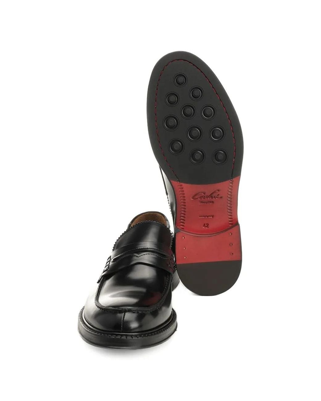 Corvari Black Brushed-Leather Loafers for men