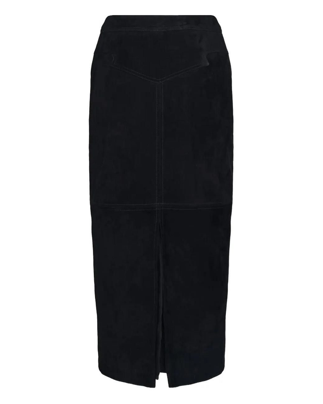 Johanna Ortiz Pueblo Ancestral Leren Midi-Rok Met Print in het Black