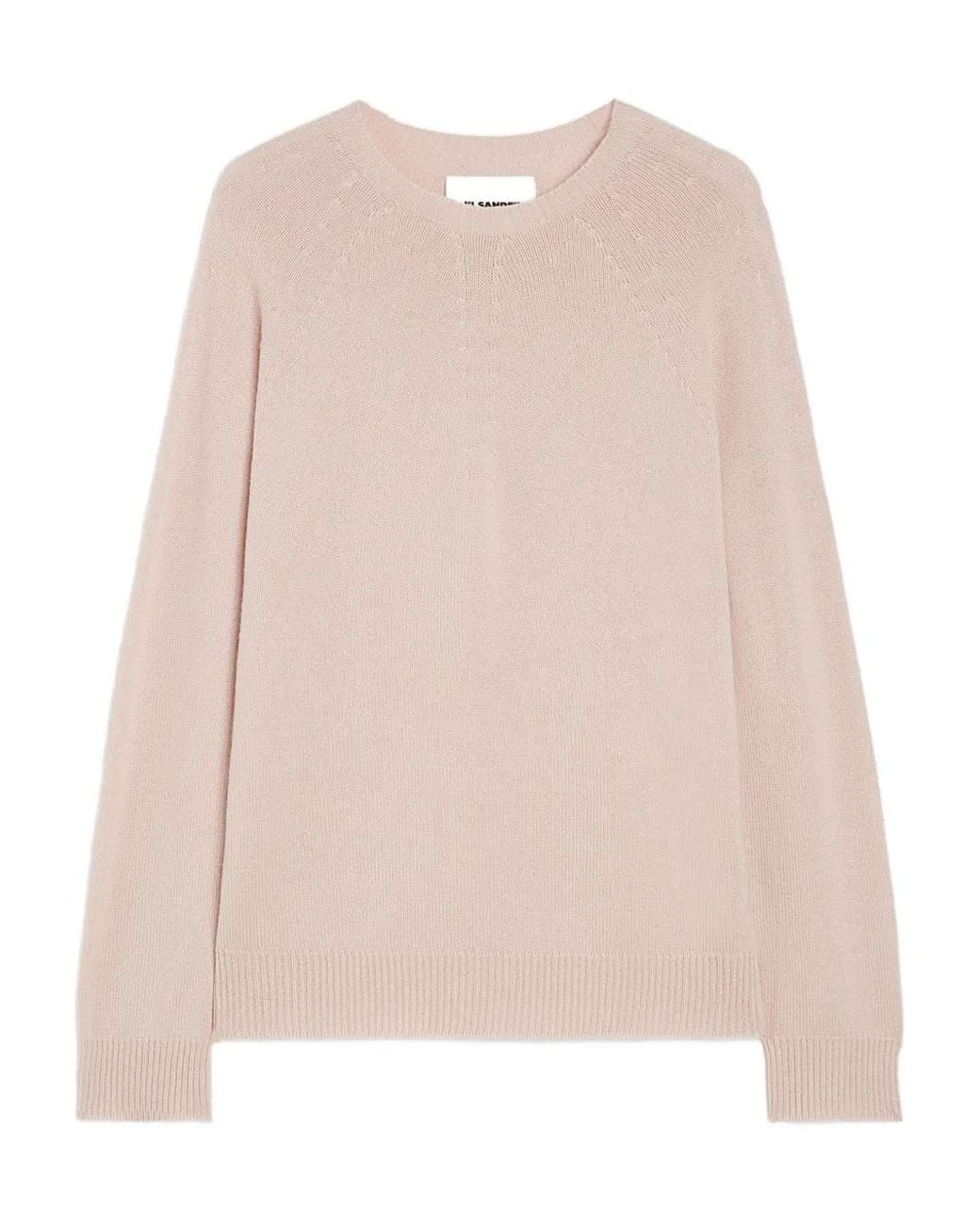 Jil Sander Natural Cashmere Blend Crew-Neck Sweater for men