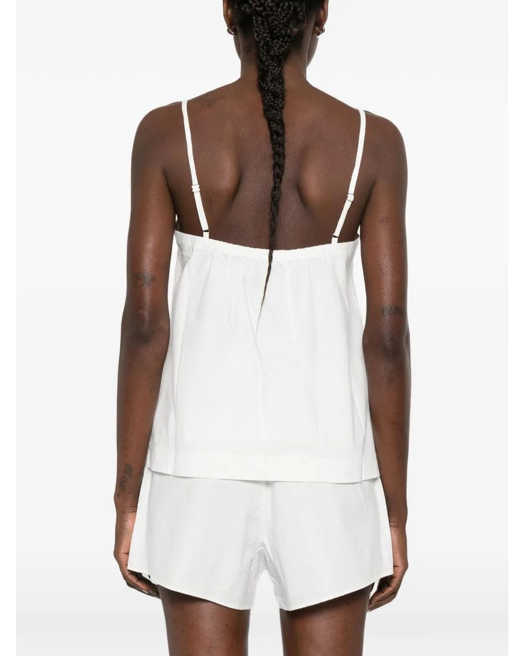 Bondi Born White Spaghetti-Strap Top