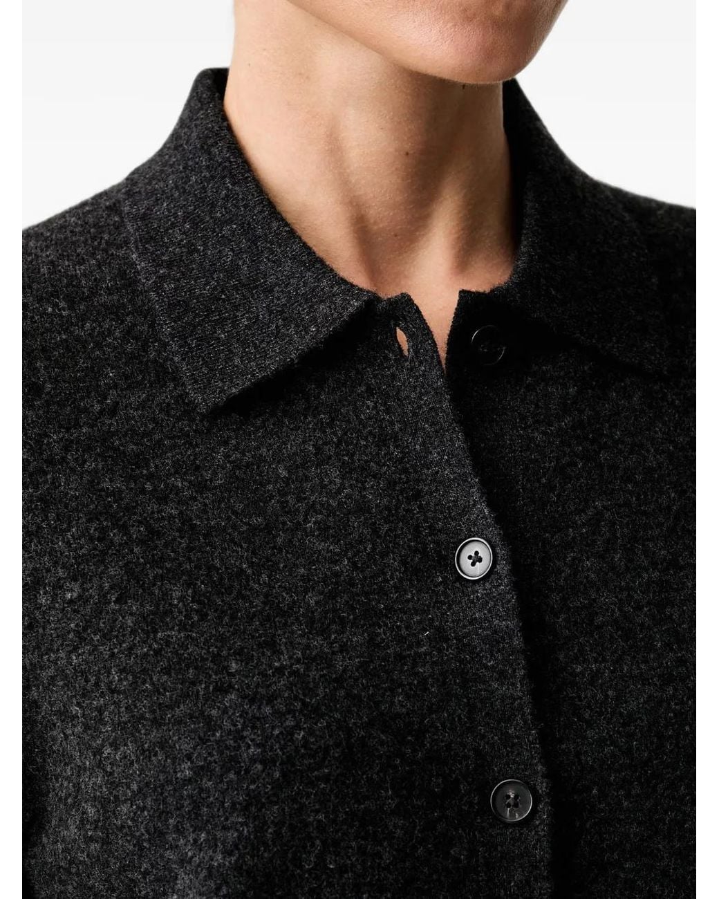 Marc O' Polo Black Cardigan Boutonné À Col Polo