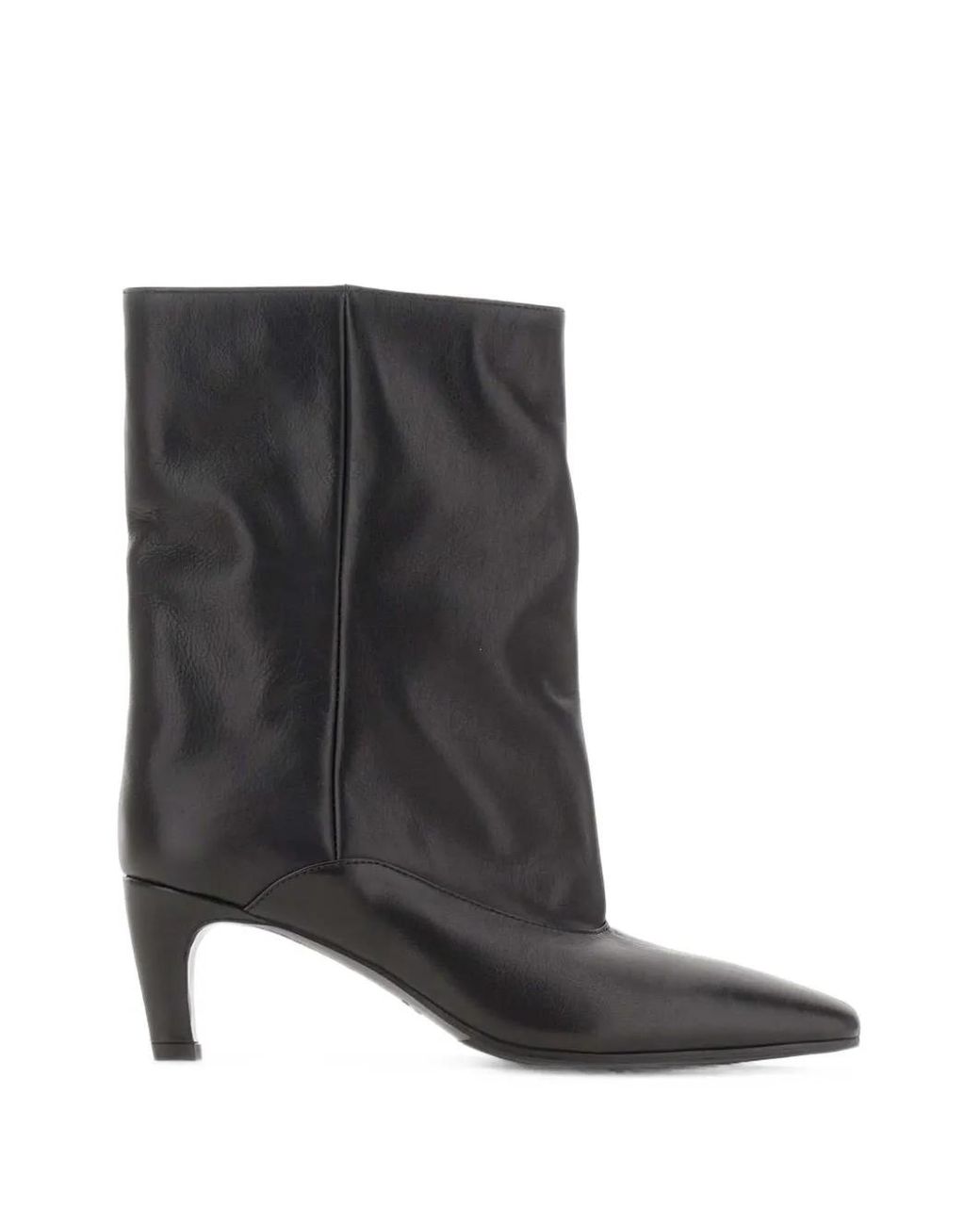 strategia shoes Black Cecile Square-Toe Ankle Boots