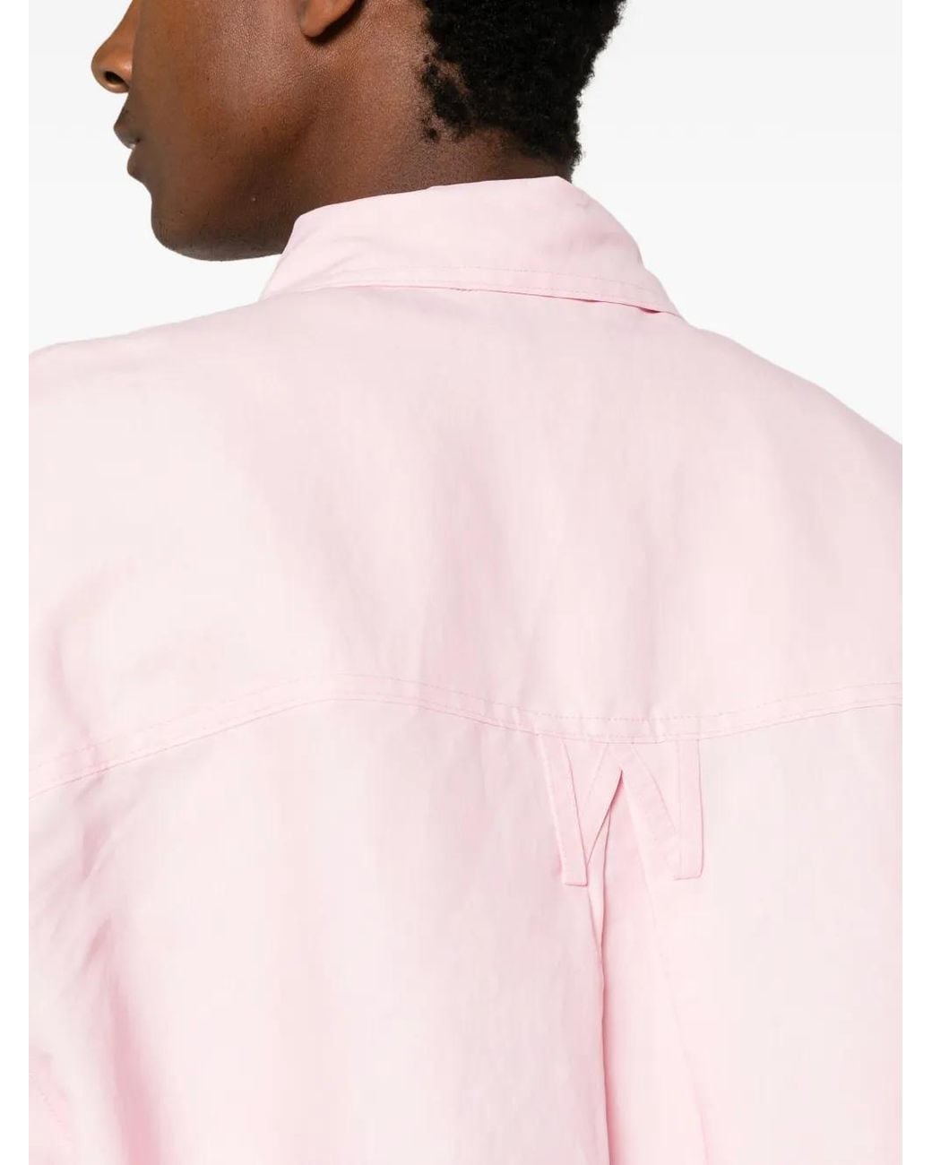 Willy Chavarria Pink Corcoran Short-Sleeve Flap-Pocket Shirt for men