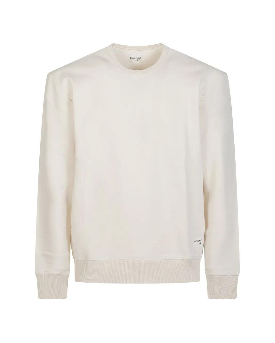 Fay White Long-Sleeves Sweatshirt for men
