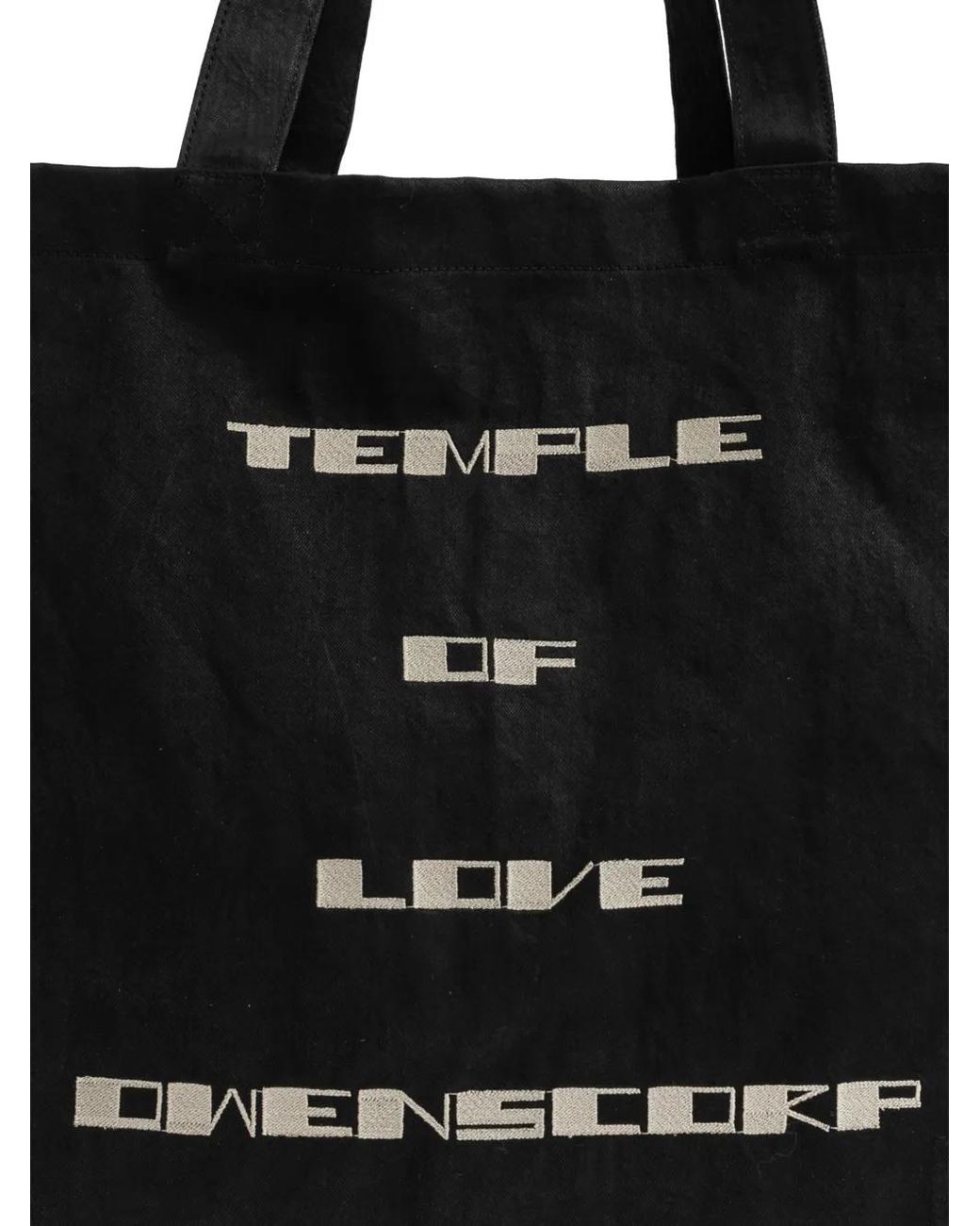 Rick Owens Black Temple Shopper Tote Bag