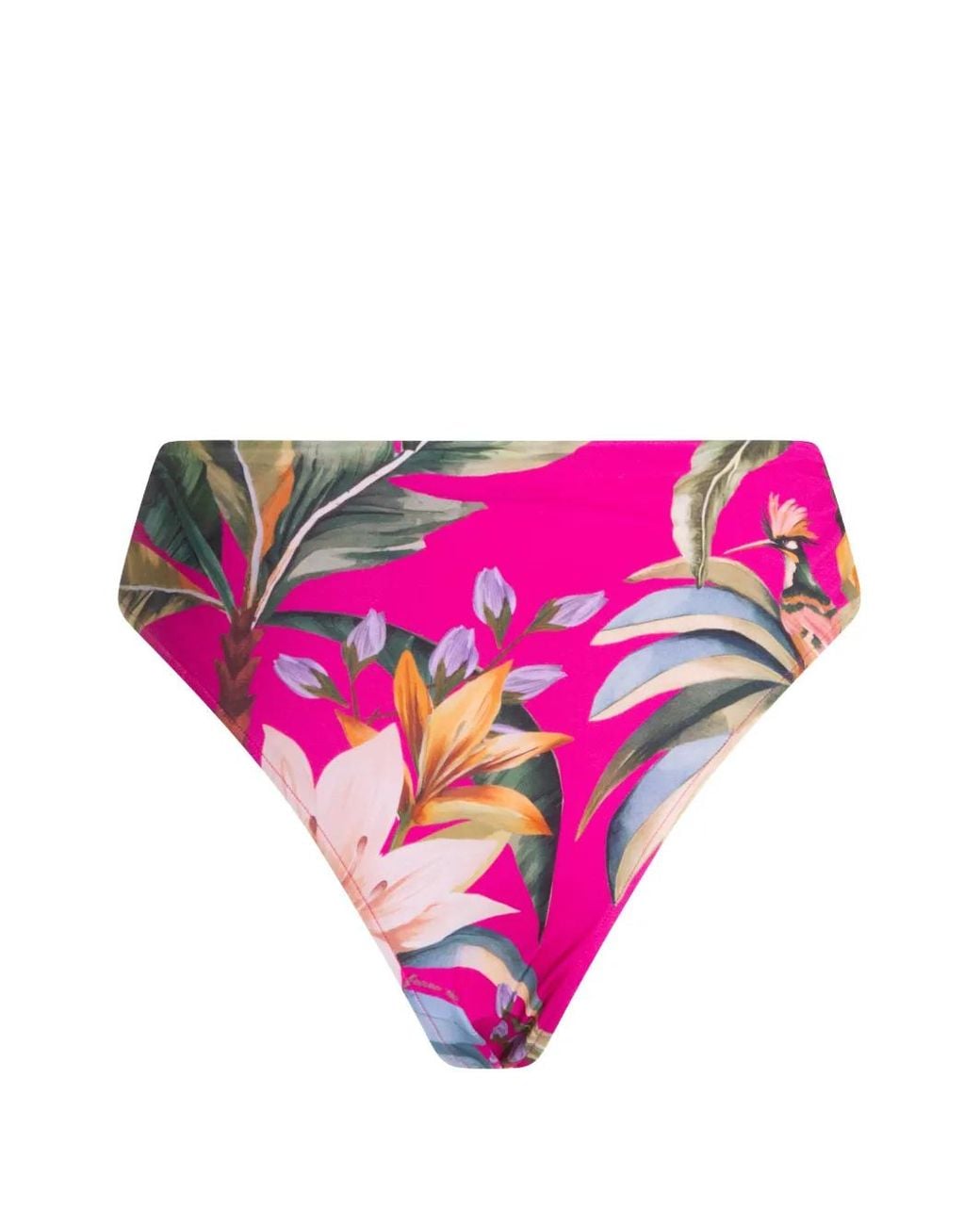 Farm Rio Pink Floral-Print Bikini Bottoms
