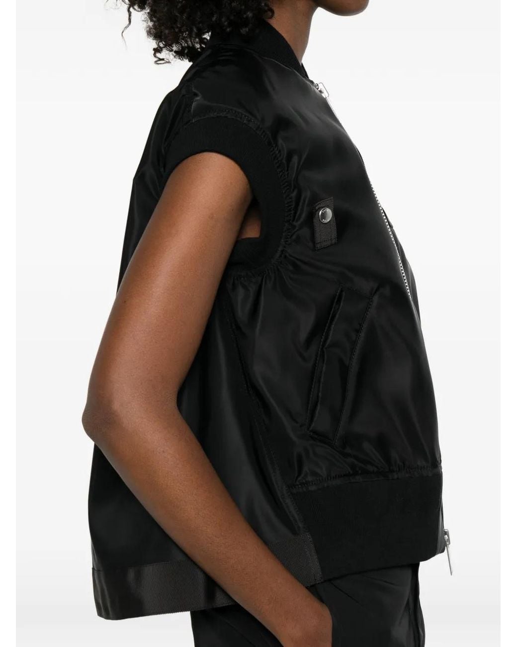 Sacai Black Nylon Vest