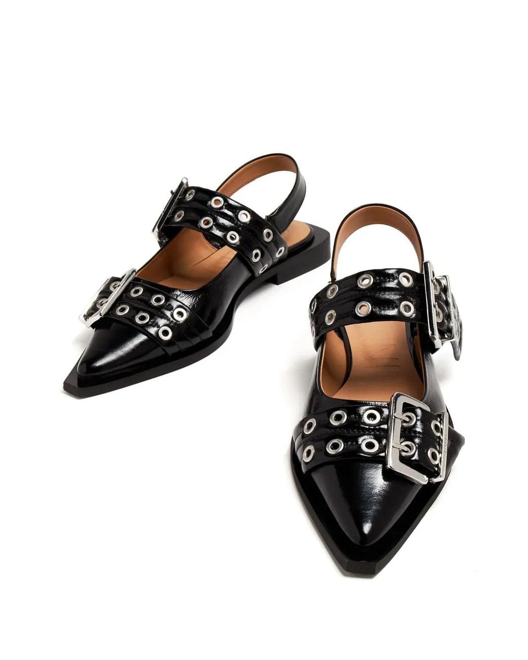 Ganni Black Flat Shoes