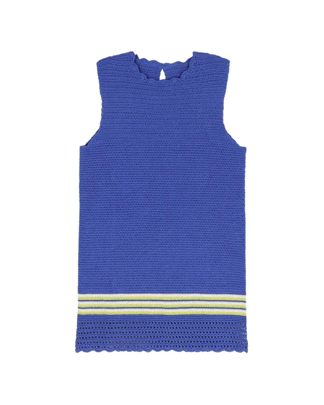 B.B. Wallace Blue Stripe-Detail Sleeveless Top