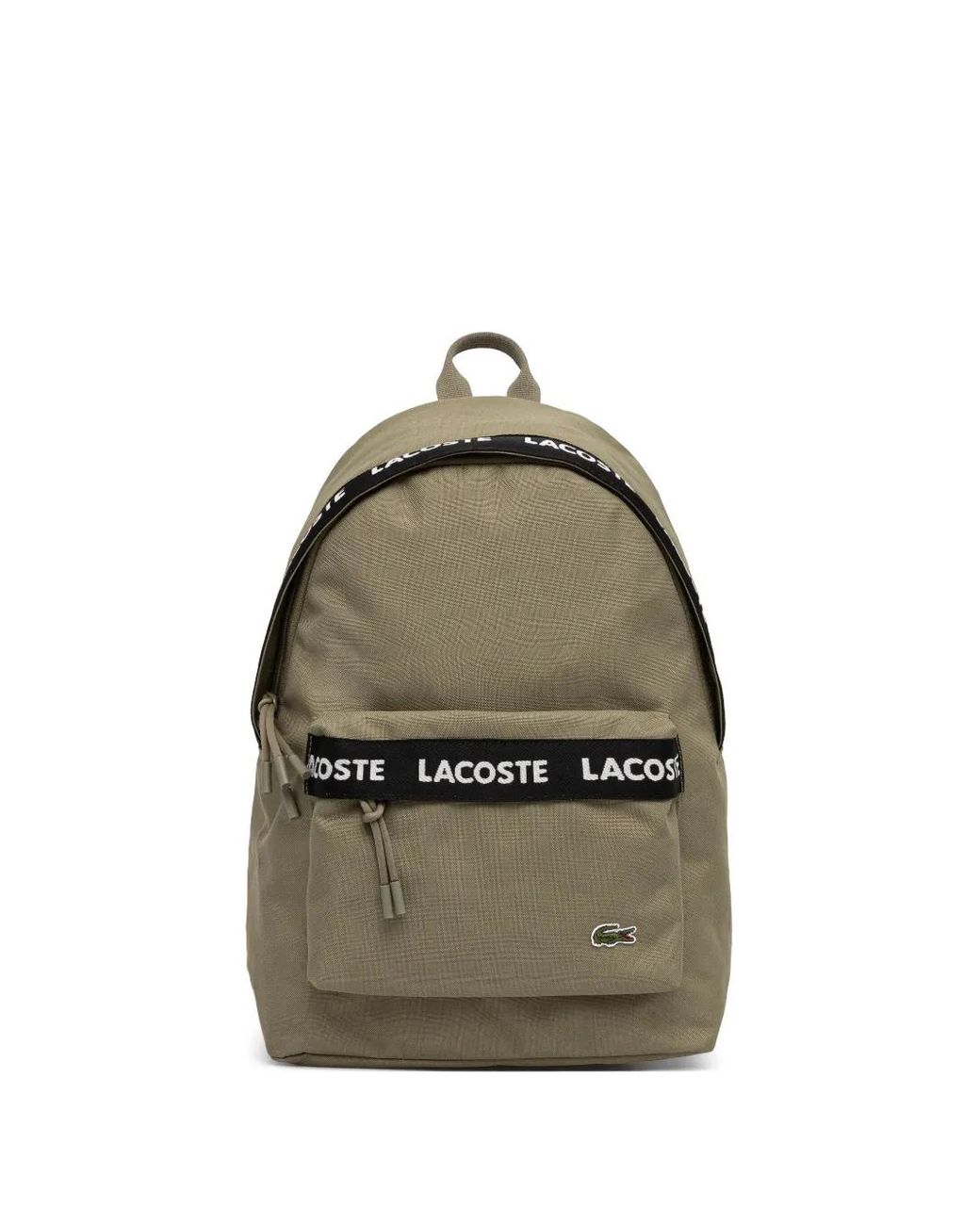 Mochila Con Logo En Jacquard Lacoste de color Green