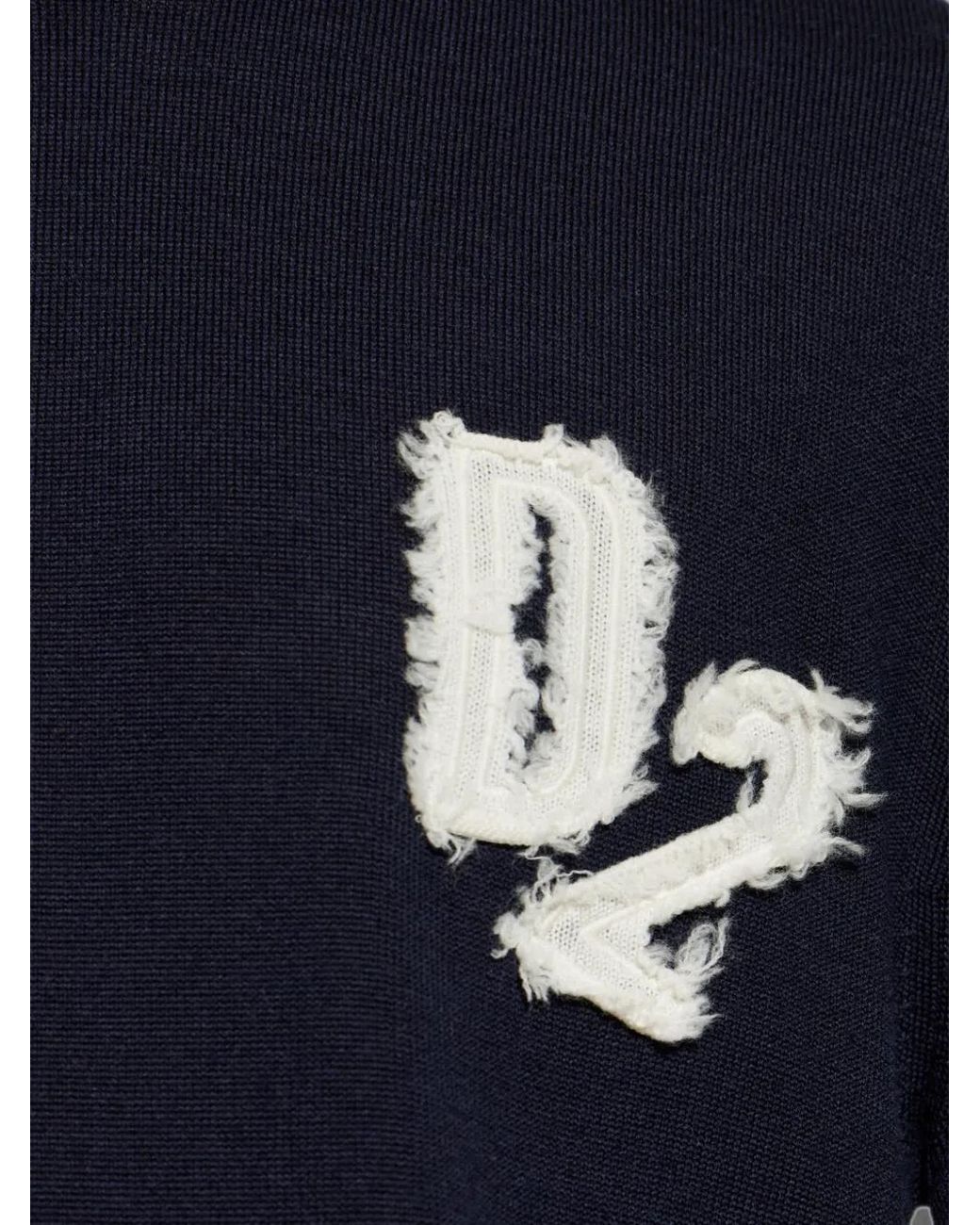 DSquared² College Pullover Aus Wolle in Blue für Herren