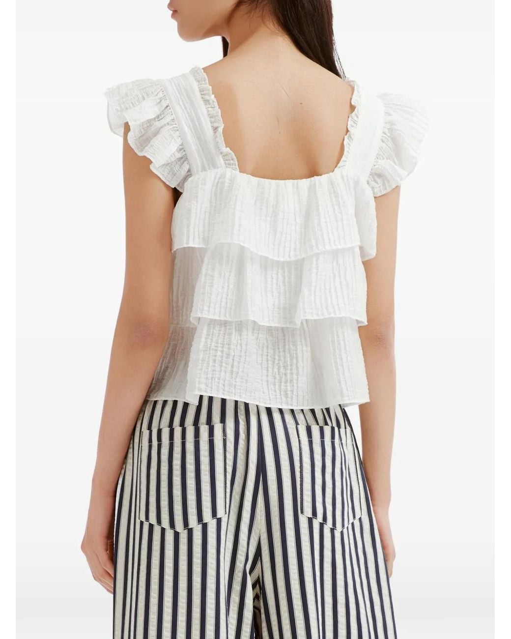 B+ AB Top Met Ruches in het White