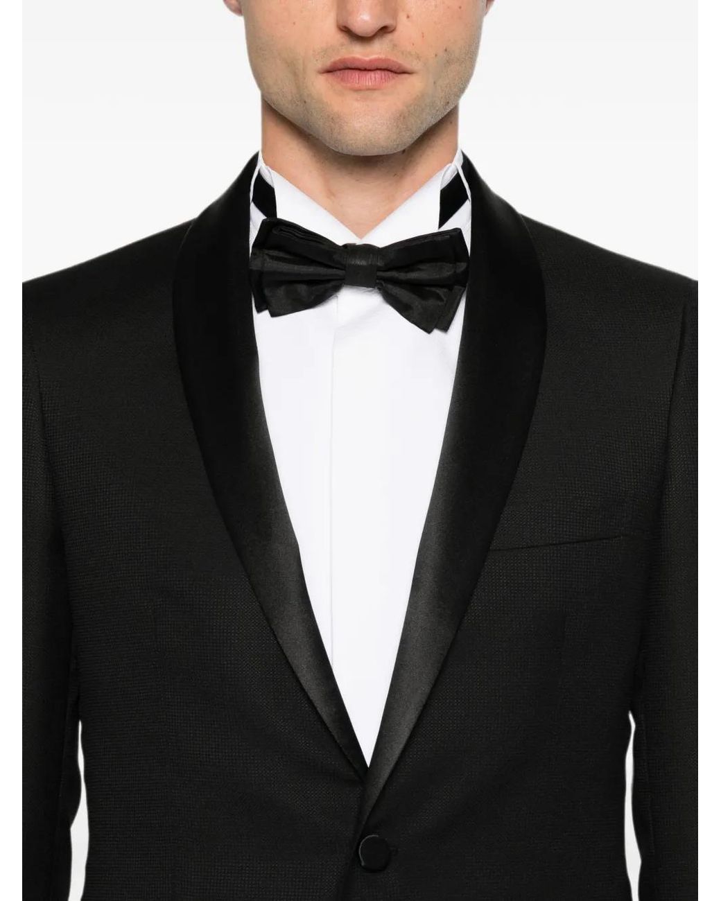 Tagliatore Black Shawl-Lapel Suit for men
