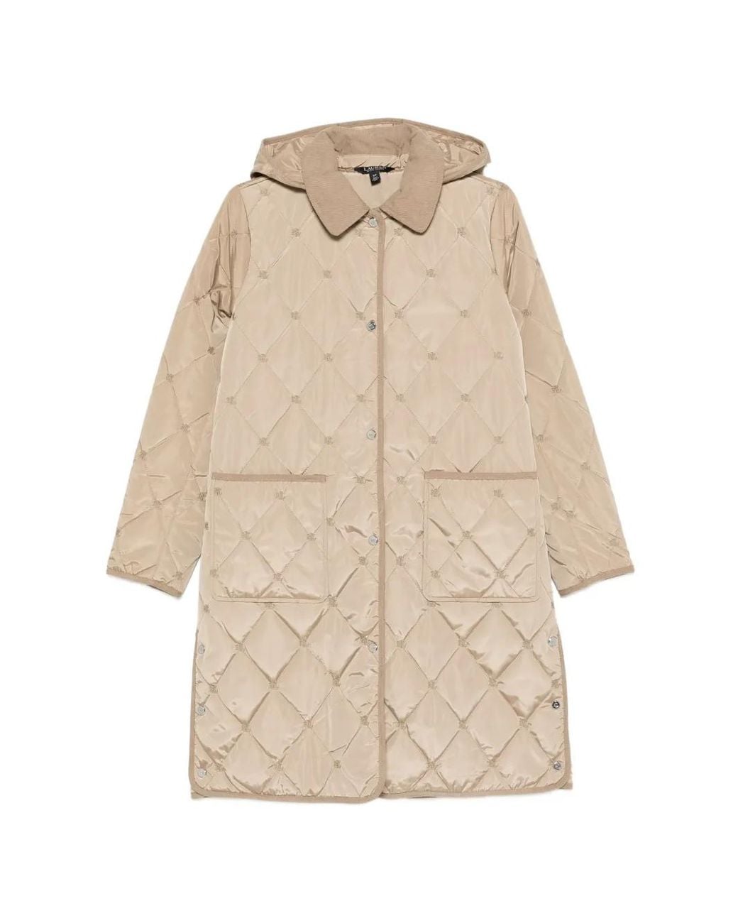 Ralph Lauren Natural Quilted Hooded Coat