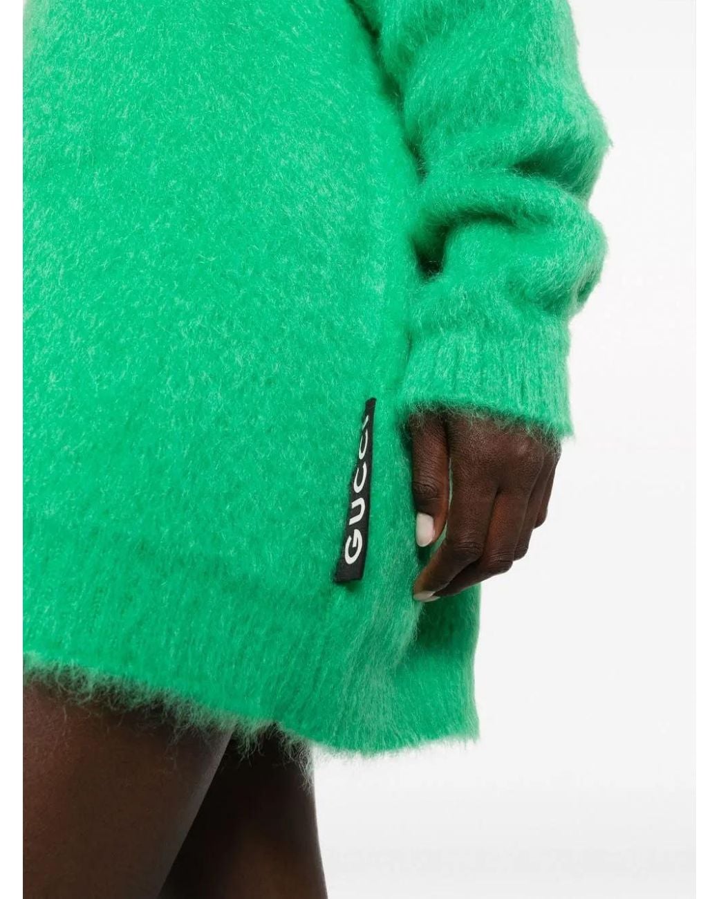Gucci Green Knitted Turtleneck Dress
