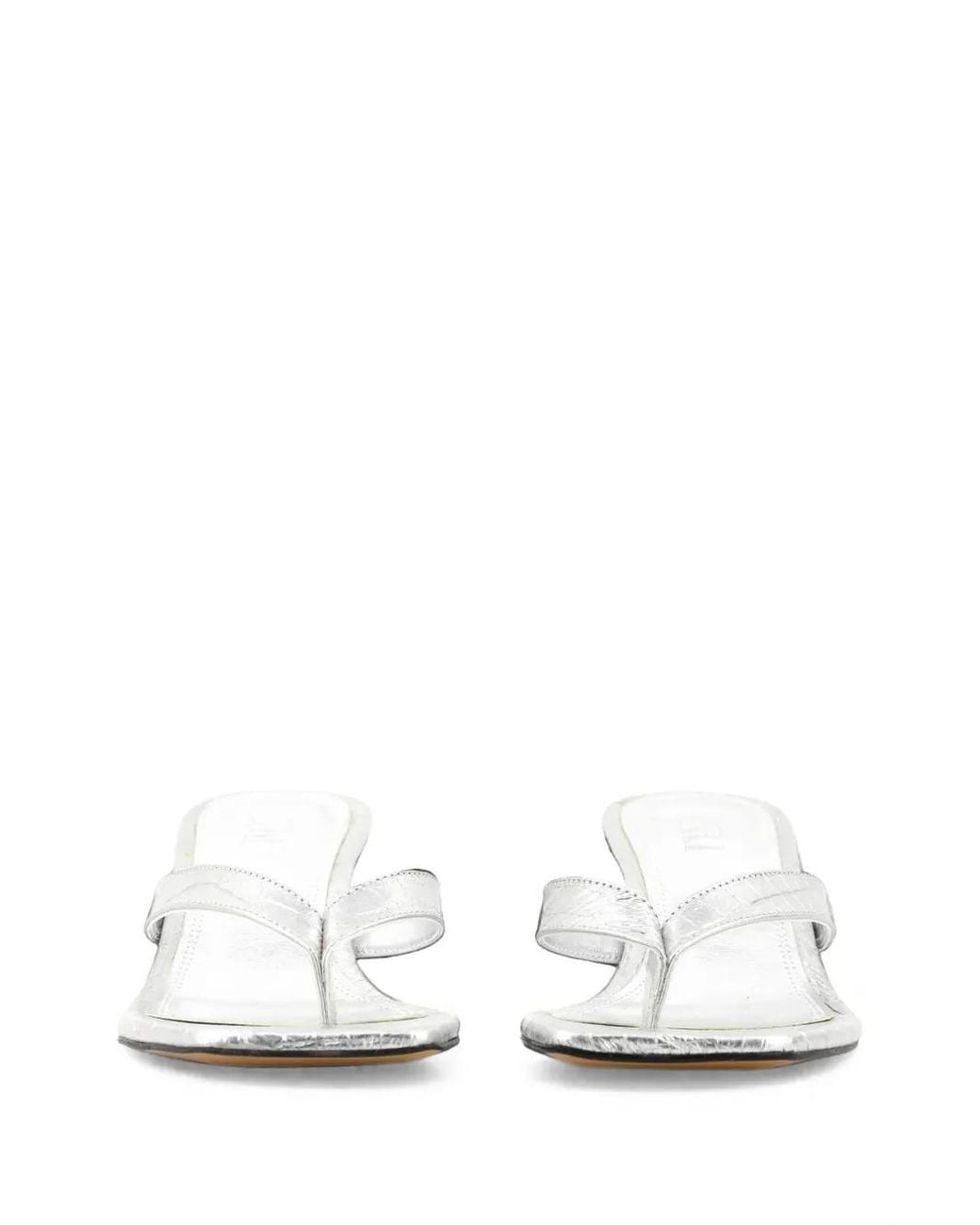Toral Shoes White Rocio Croc-Effect Leather Heeled Sandals