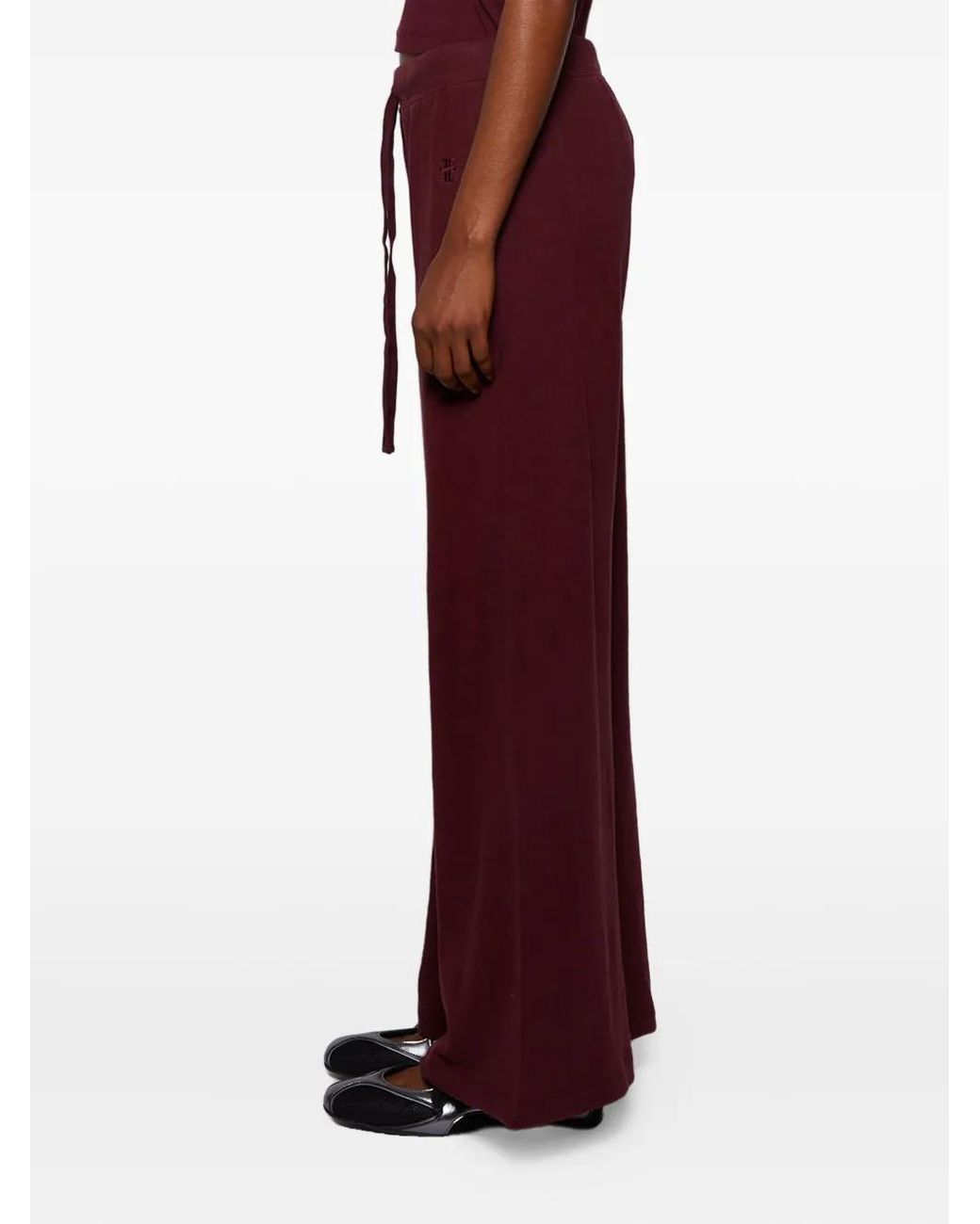 ÉTERNE Red Cotton Track Pants