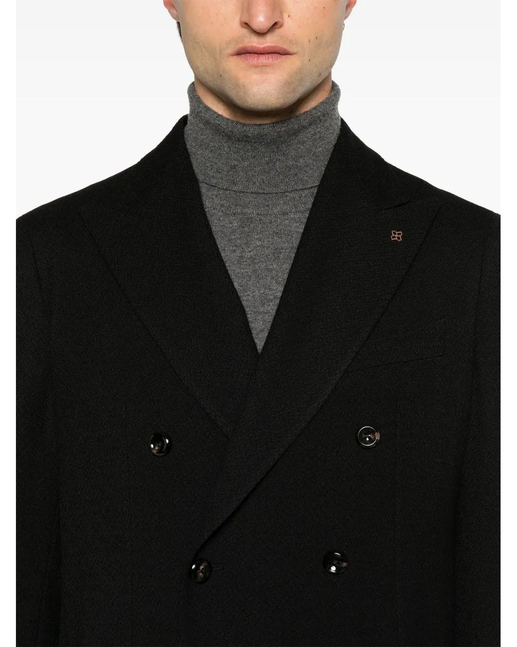 Tagliatore Blazer Van Scheerwol in het Black voor heren