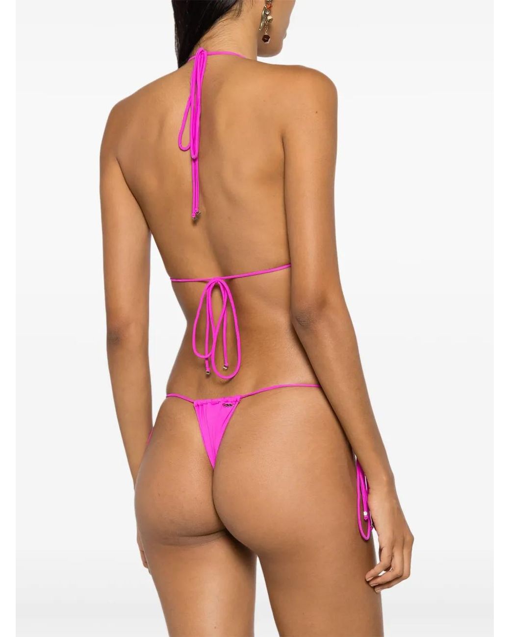Amir Slama Pink Halterneck Triangle Bikini