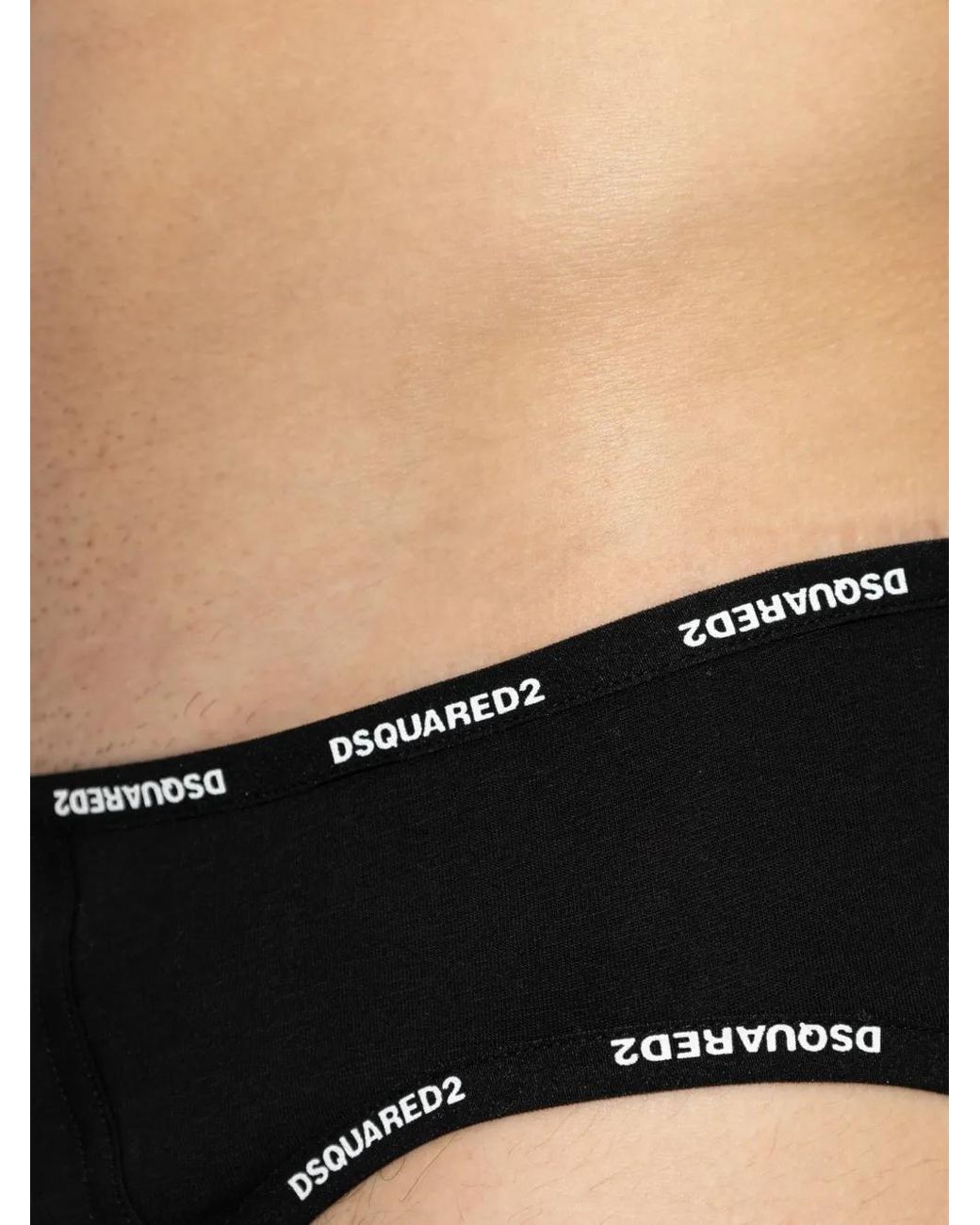 DSquared² Black Slip À Taille Logo for men
