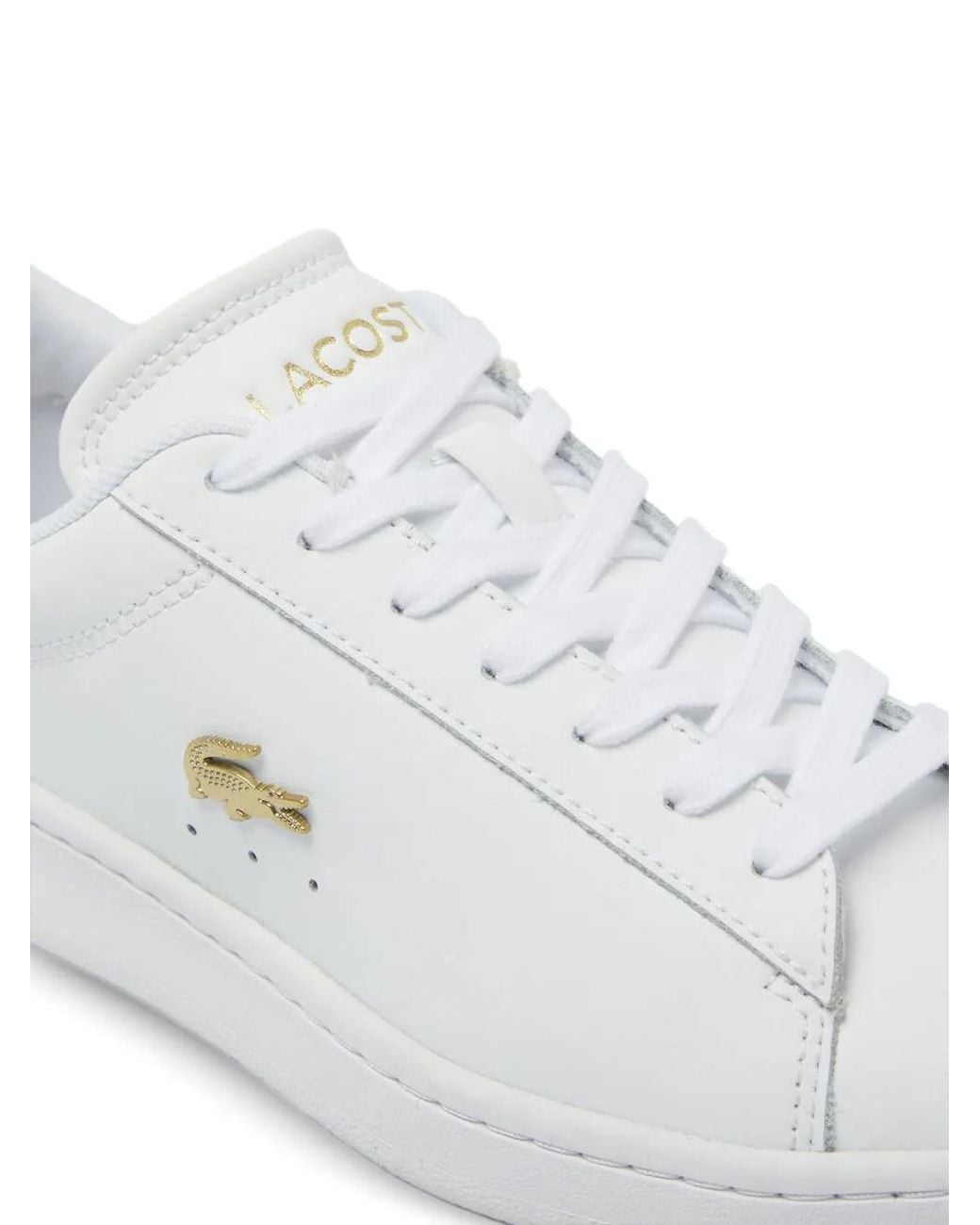 Lacoste White Logo Leather Sneakers